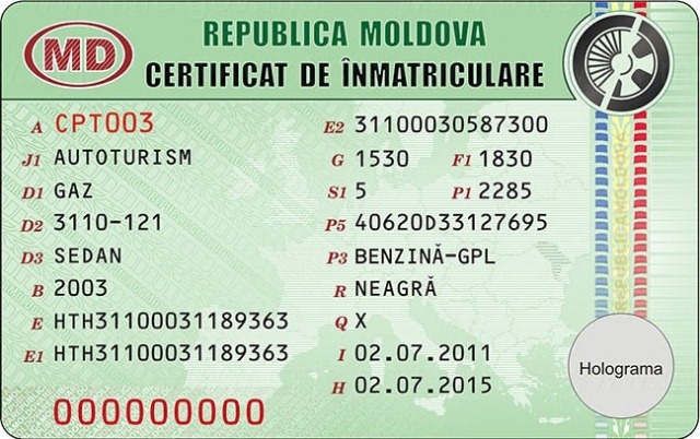 Registration number location